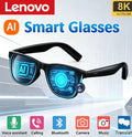 Lenovo AI Remote Control Touch Smart Glasses 8K HD Photo Camera Recording Translator Voice Assistant Music Bluetooth Sunglasses