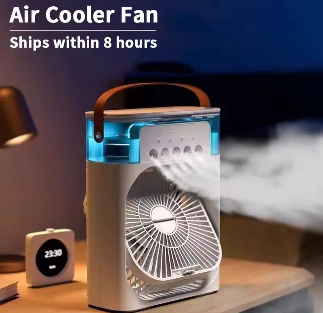 3 In 1 New Fan AIr Conditioner Household Small Air Cooler LED Night Light Portable Humidifier Air Adjustment Fan Office Home Fan
