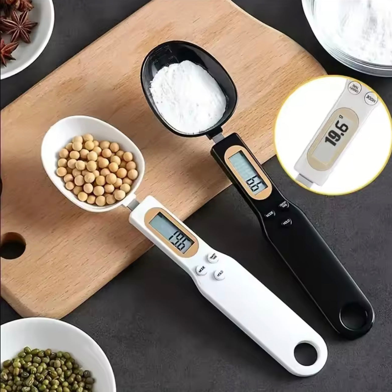 Digital Kitchen Scale Mini Spoon Scale LCD Electronic Food Scale 0.1-500g Weight Measuring Kitchen Tool For Milk Coffee Baking